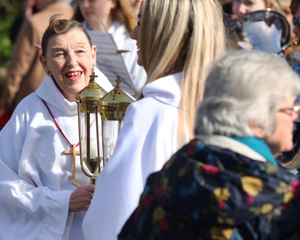 Waterlooville Palm Sunday celebration. Picture: Sam Stephenson.