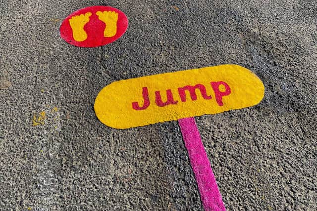 Part of the 60 metre Active Trail installed at Elson Infant School.