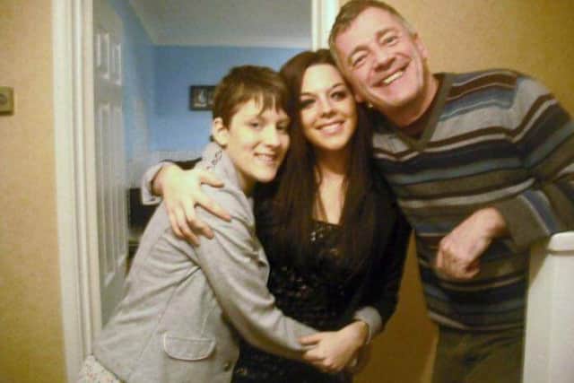 Amy Butler with her late sister, Christie and late dad Steve.