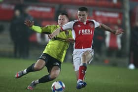 Bryn Morris, left, in action for Northampton against Fleetwood. Picture: Pete Norton/Getty Images