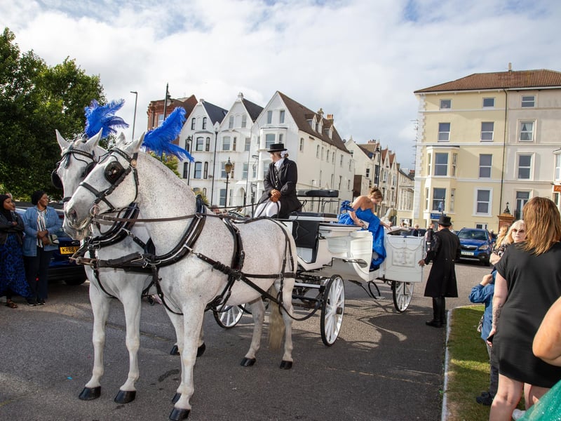 Portsmouth Academy held their prom at the Queens Hotel in Southsea on Wednesday evening.Pictured - Students arriving at their Prom at the Queens Hotel in Southsea