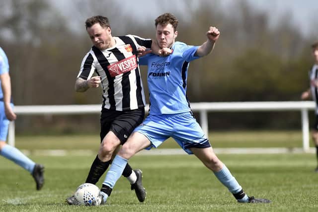 Josh Watts, left, was part of the Hayling United exodus that joined Fleetlands in December.

Picture: Allan Hutchings