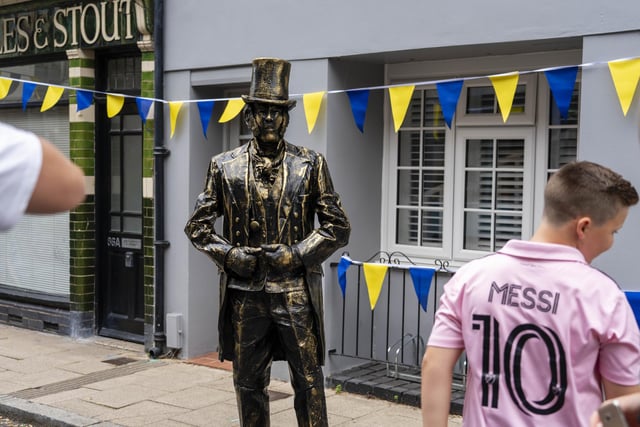 Living statues at the 150th anniversary of the Battle of Southsea on August 3.