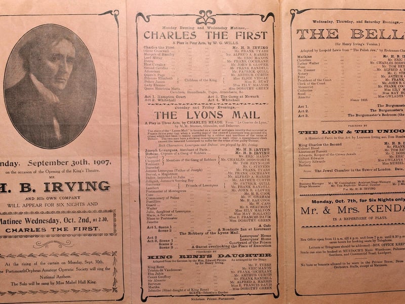 A Kings Theatre programme for the first ever performance in 1907.