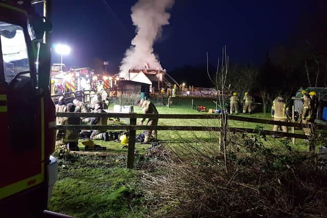 More than 100 Hampshire firefighter are takling a blaze near Andover.