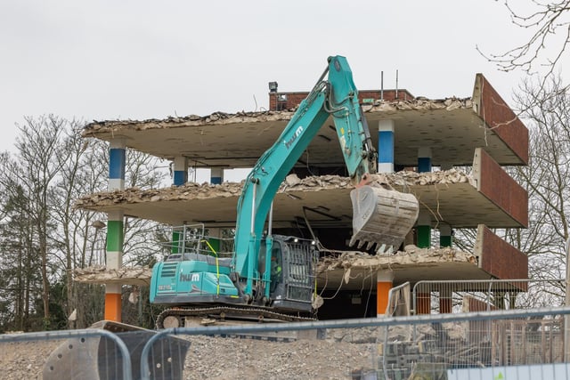 The last piece of the structure remaining. Picture: Mike Cooter (110324)