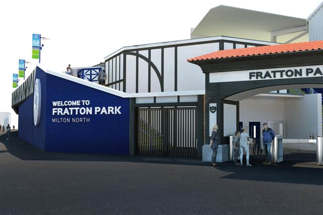 How the Milton North entrance of Fratton Park could look. Picture HGP Architects.