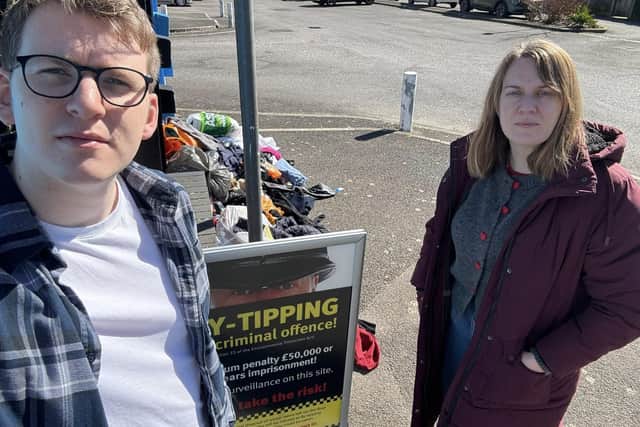 Cllr Gemma Furnivall with Fort Fareham election candidate Dominic Martin. Photo: Gemma Furnivall