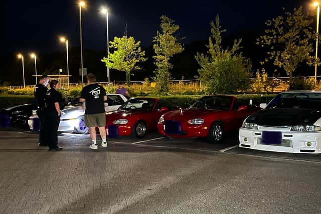 Fareham police have 'disrupted' several large car meets across the borough.