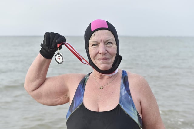 Solent Sea Swimmers held their annual Boxing Day dip in the Solent at Lee-on-the-Solent on Tuesday, December 26. 

Pictured is: Kate Ansell from Gosport.

Picture: Sarah Standing