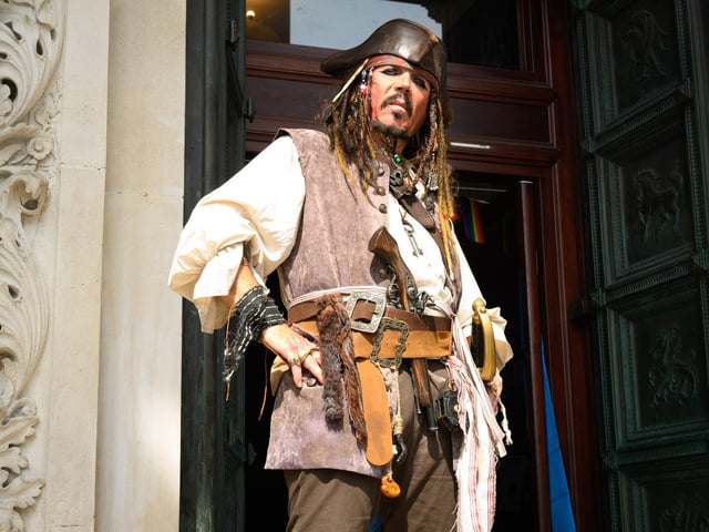 Capt Jack Sparrow, from Pirates of the Caribbean. Picture: Keith Woodland (110521-49)