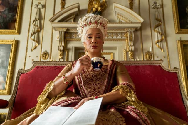 Golda Rosheuvel stars as Queen Charlotte in Bridgerton.