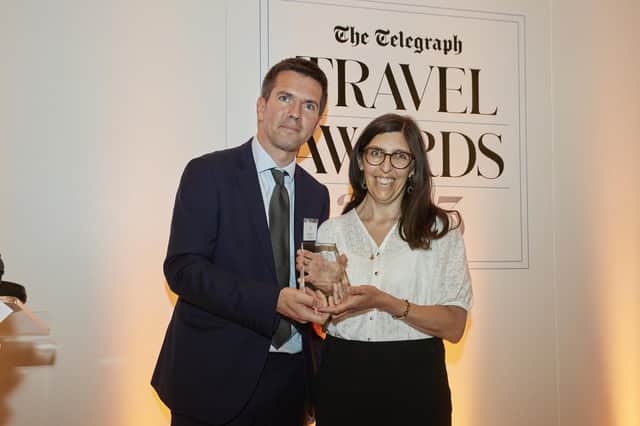 Ben Ross, Head of Travel at the Telegraph, with Peak Retreats' Alison Willis. Picture by Ben Lis