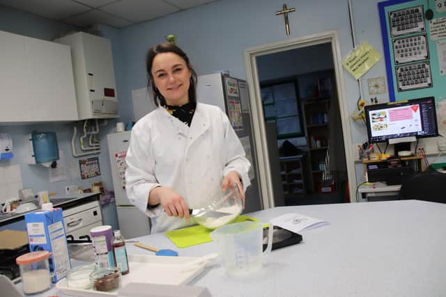 Food and Nutrition teacher Scarlett Newton delivers a live online cook along lesson for children at home.