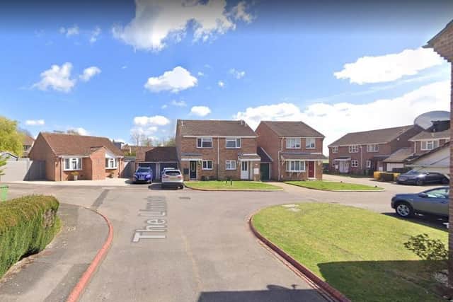 The charge relates to reported incidents in The Linnets, Portchester. Picture: Google Street View.