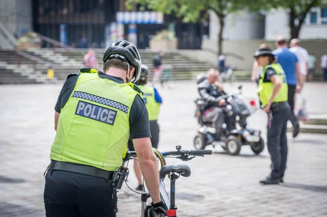 Police presence at Guildhall Square, Portsmouth during the height of the coronavirus pandemic last year.

Picture: Habibur Rahman