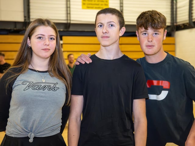 Pictured - Lauren, Kieron and FrankiePhotos by Alex Shute