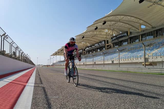 Service personnel cycled in a 'Le Mans' style format, where riders took to the track in slots every 24 hours. Picture: Deborah Harmer/UK MOD Crown copyright.