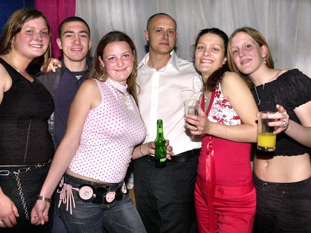 Clubbers enjoying a night out at Bar Bluu in Southsea in the 00s