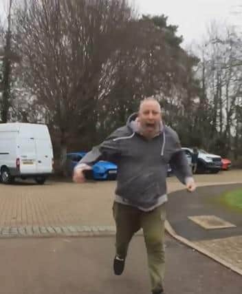 Graham Greensmith has been jailed for 18 months after threatening removals man Oscar Wheatland in Bishop's Waltham. Picture: Hampshire police
