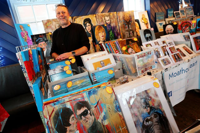 Artist Simon Stocker. Powder Monkey Brewery Christmas Market, Priddy's Hard, Gosport.
Picture: Chris Moorhouse