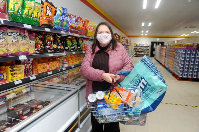 Ann Wearn from Lee-on-the-Solent, the first customer at the new store.