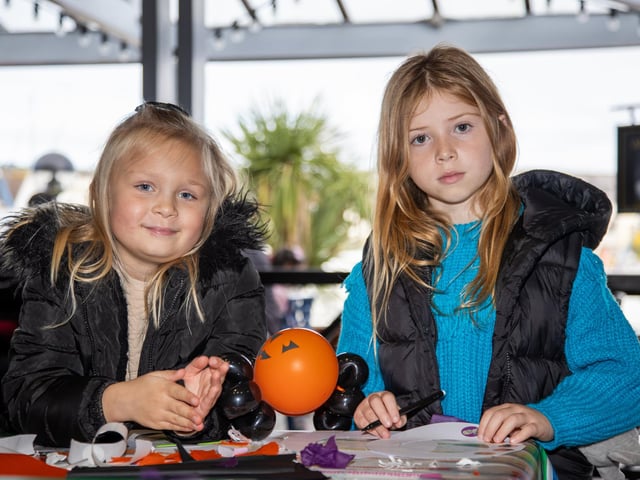 People flocked to Port Solent on Thursday to enjoy the half term entertainment, including arts and craft, face painting and magic shows.Pictured - Leia, 5 and Mia, 7 from FarehamPhotos by Alex Shute