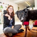 Sam Sayner with her dog, Jessie at her studio in Fareham on 17 December 

Picture: Habibur Rahman