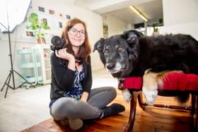 Sam Sayner with her dog, Jessie at her studio in Fareham on 17 December 

Picture: Habibur Rahman