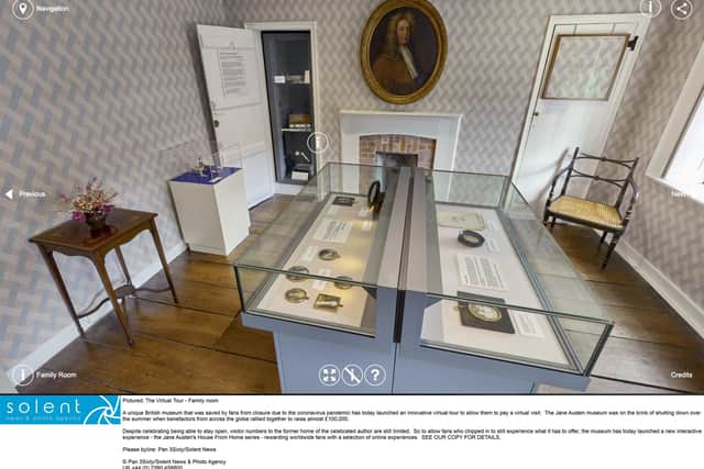 Pictured: The Virtual Tour - Family room at the Jane Austen museum 

© Pan 3Sixty/Solent News & Photo Agency