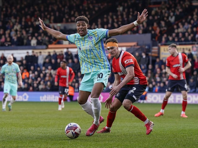 (Replaced by Mark O'Mahony on 68 mins) His first Pompey start since November and third outing overall since then, so perhaps understandably frustratingly a little sluggish. Second best with everything he tried for most of the first half, but upped his game after the break and put himself about more.