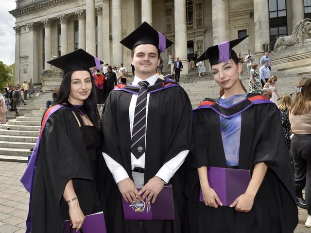 Pictured is: (l-r) Amy Payne, Lewis Woolcombe and Georgia Papaioannou
Picture: Sarah Standing (180723-6726)