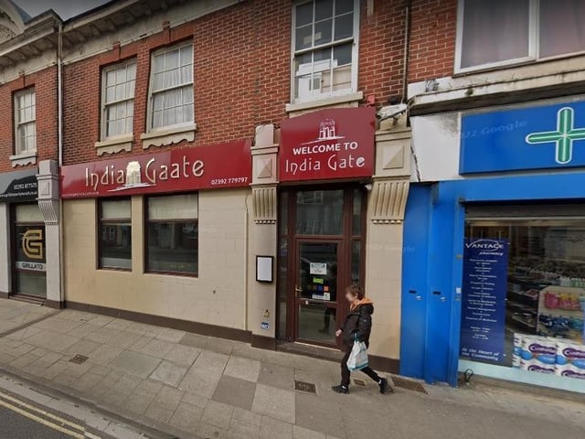India Gate & Grillato at 1 Kingston Road, Portsmouth was rated five on October 18.