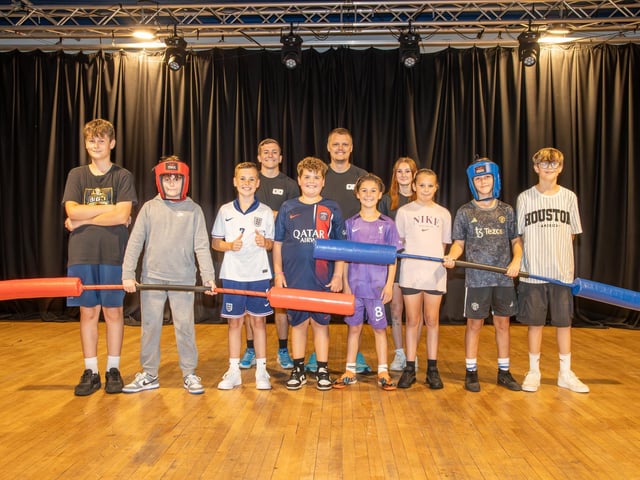 Y+ Youth Services are running an HAF Programme, sponsored by Portsmouth City Council at Portsmouth Guildhall, for kids between 11-16 with Gladiator themed activities. Pictured - Kids enjoying the activities on offer from Y+.