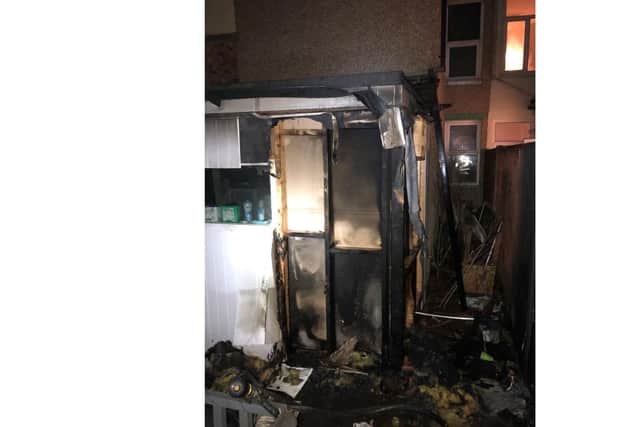 Firefighters had to alert a family inside a Southsea property that a fire was raging in their garden. Picture: Southsea Fire Station.