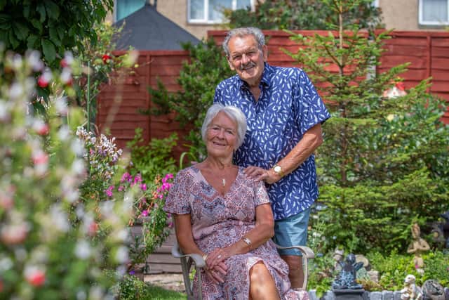 Bob and Julie Floyd pictured at home in their Paulsgrove garden. Pictures: Habibur Rahman