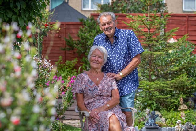 Bob and Julie Floyd pictured at home in their Paulsgrove garden. Pictures: Habibur Rahman
