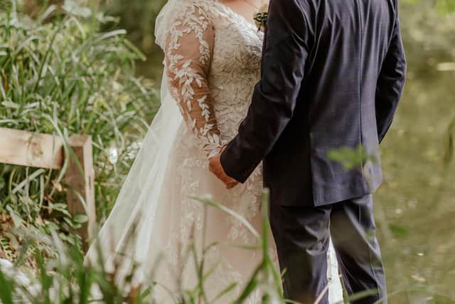 Victoria and Steven Hampton-Bull were married at the Holiday Inn, at Fareham, on September 24. Credit: Carla Mortimer Photography