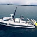 The new robotic minehunter which has been delivered to the Royal Navy. Photo: Thales.