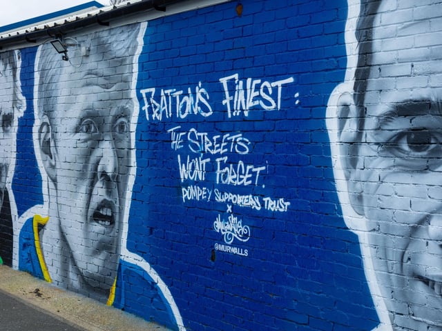 The new Pompey mural by MurWalls was officially unveiled on Tuesday, April 2, immortalising some of the club's greatest players.