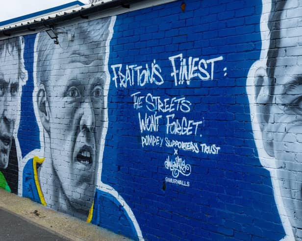 The new Pompey mural by MurWalls was officially unveiled on Tuesday, April 2, immortalising some of the club's greatest players.