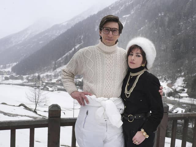 Lady Gaga as Patrizia Reggiani and Adam Driver as Maurizio Gucci.