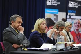 The City of Portsmouth College held their own hustings on Tuesday, June 18, 2024 for the Portsmouth North candidates. The hustings were hosted by Steve Fitzgerald, politics teacher. Picture: Sarah Standing (180624-919)