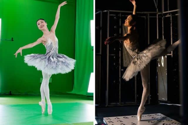 Birmingham Royal Ballet dancer Momoko Hirata (Cinderella Ballgown) in Studio at CCIXR. (Photo: Margherita Allievi)