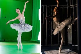 Birmingham Royal Ballet dancer Momoko Hirata (Cinderella Ballgown) in Studio at CCIXR. (Photo: Margherita Allievi)