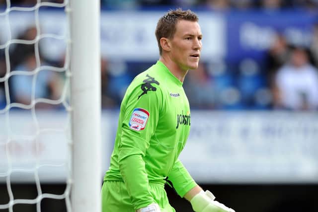 Former Blues keeper Jamie Ashdown sports his lime green kit