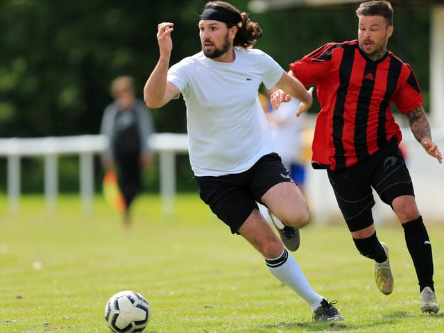 Fleetlands (white) v Fareham Town. Picture: Chris Moorhouse