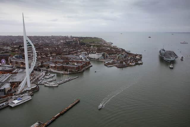 HMS Queen Elizabeth returns to Portsmouth after completing her global mission Picture: Royal Navy