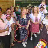 Natasha Turner (Home-Start Portsmouth) and Cllr Suzy Horton with families at the Somerstown Family Hub