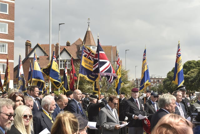 The annual D-Day memorial service took place at the D Day Stone near Canoe Lake, Southsea, on Thursday, June 6, 2024, to commemorate 80 years. Picture: Sarah Standing (060624-4006)